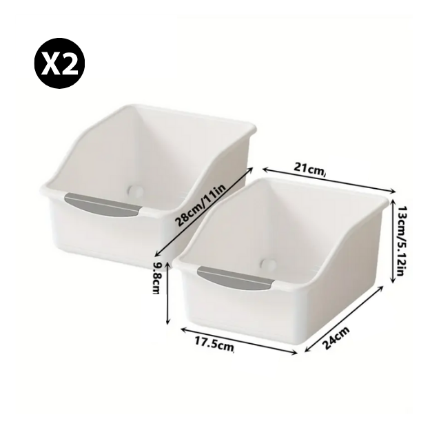 Rangement à Roulettes sans perçage (Lot de 2)