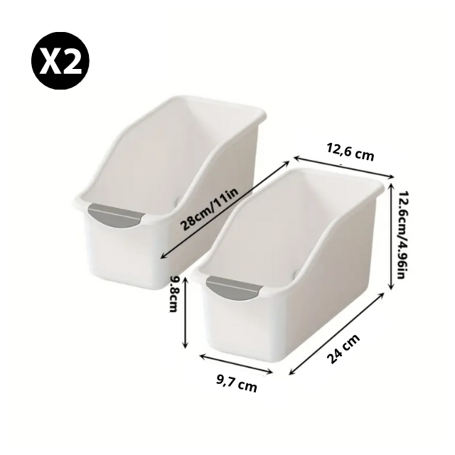 Rangement à Roulettes sans perçage (Lot de 2)