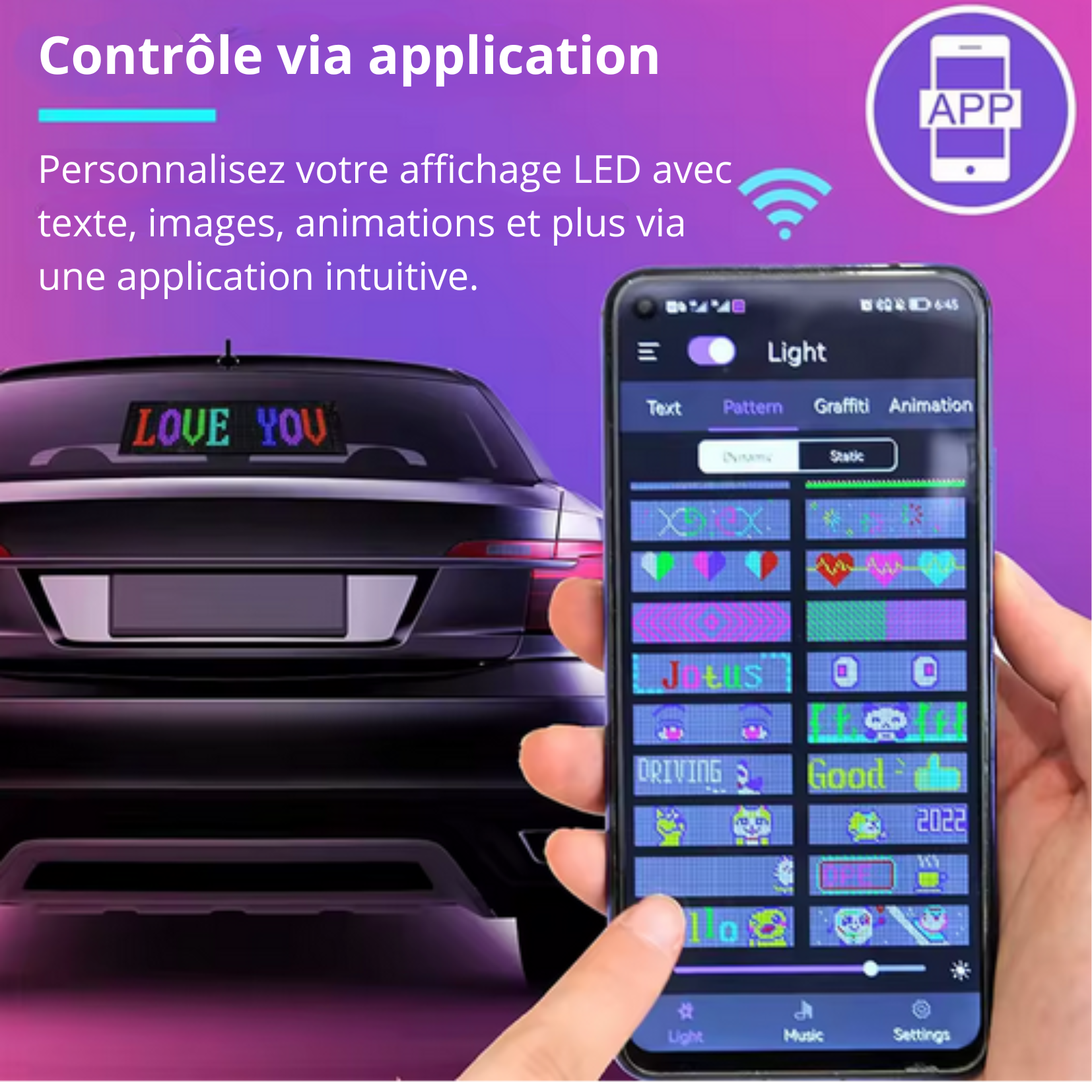 Affichage LED personnalisable