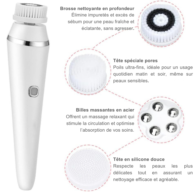 Brosse 4-en-1 soin du visage