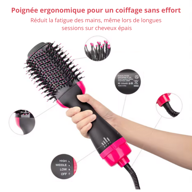 Brosse soufflante à air chaud