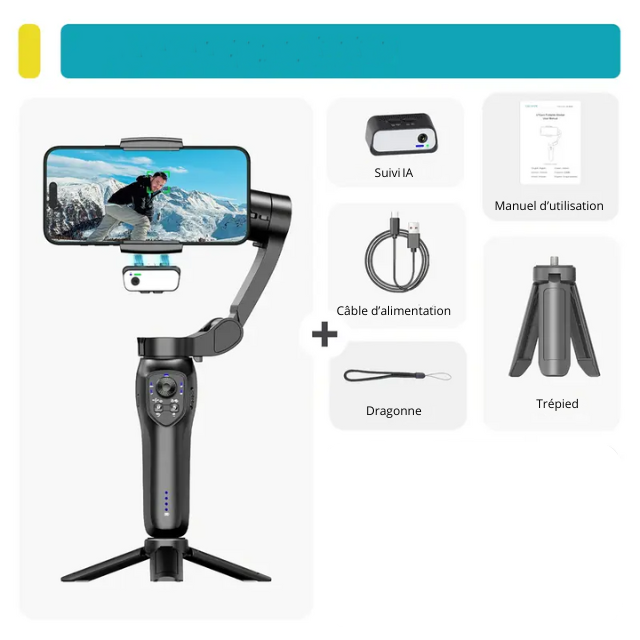 Stabilisateur Smartphone & Suivi Intelligent