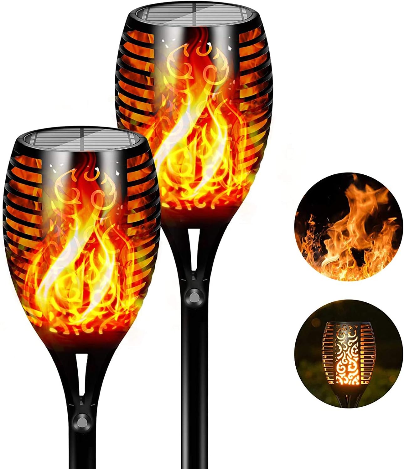 Lot de 2 Torches Solaires