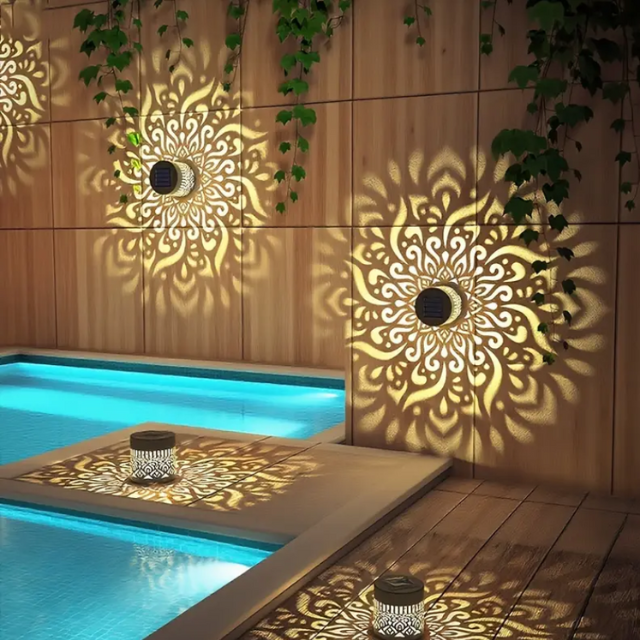 Lot de 4 lampes murales solaires