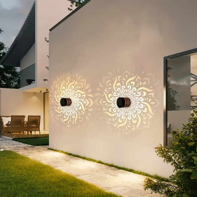 Lot de 4 lampes murales solaires