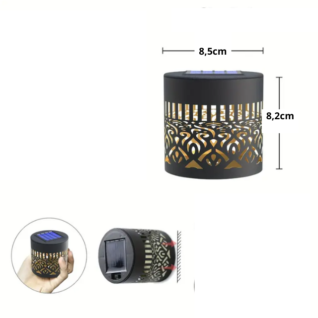 Lot de 4 lampes murales solaires