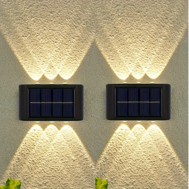 Éclairage solaire haut & bas extérieur (lot de 2)
