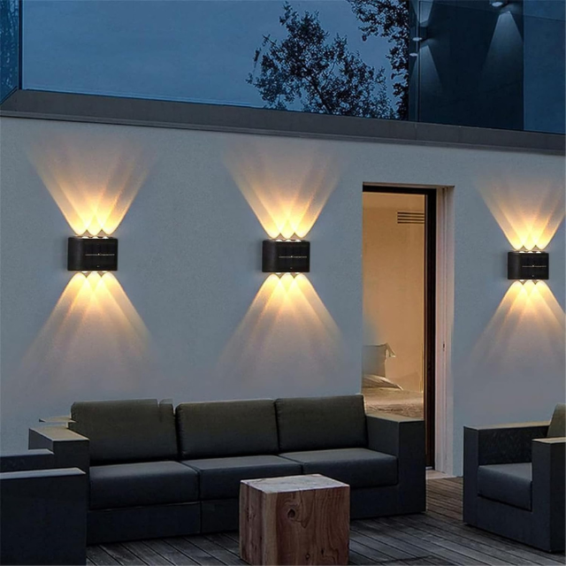 Éclairage solaire haut & bas extérieur (lot de 2)
