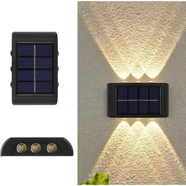Éclairage solaire haut & bas extérieur (lot de 2)