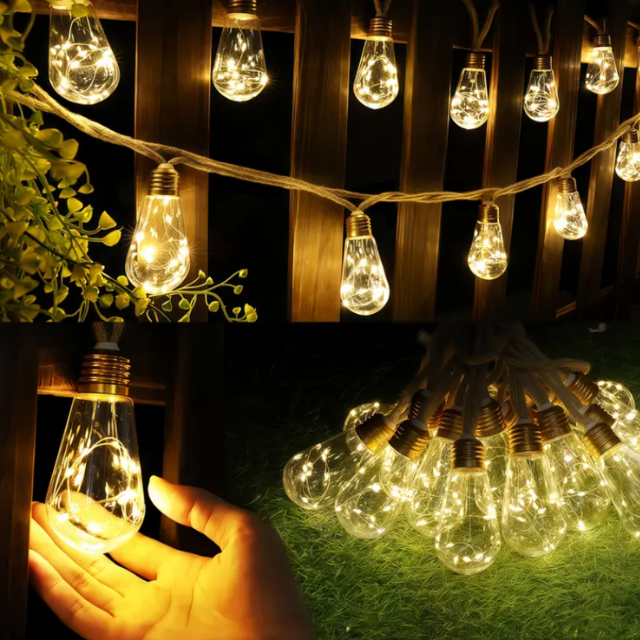 Guirlande d'ampoules solaires (lot de 10)
