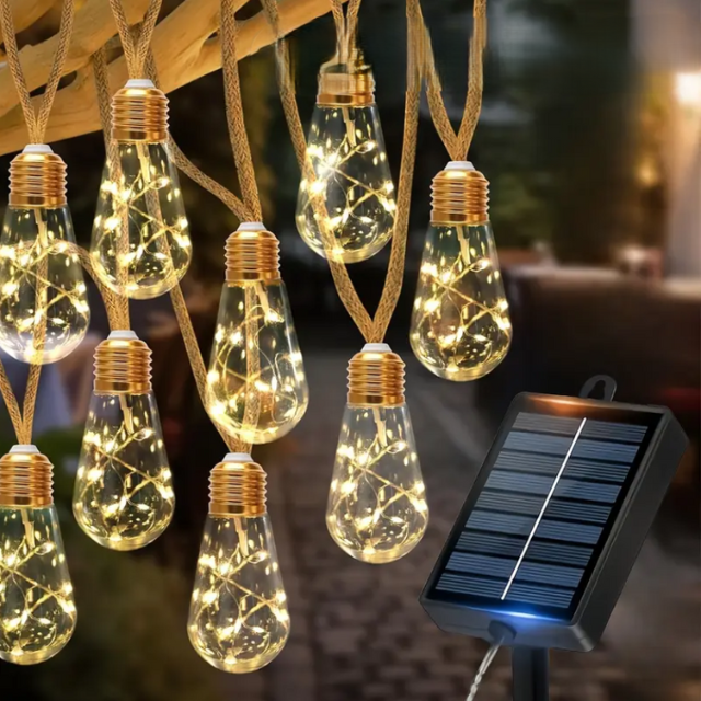 Guirlande d'ampoules solaires (lot de 10)