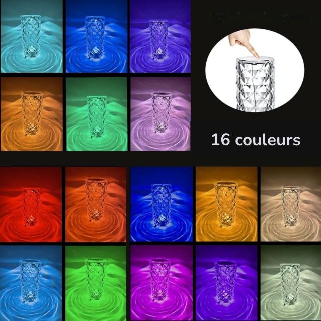 Lampe Cristal LED multicolore